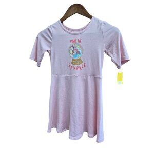 Disney Princess Pink Short-Sleeve Dress Girls S/CH (6-6X) "Time To Sparkle" Grap